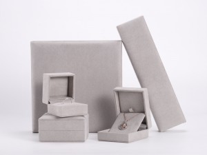 ZTB-117 plastic jewelry gift box with velvet cover