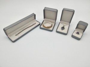 ZTB-038 PU laminated jewelry gift box for ring pendant bangle and bracelet for proposal engagement and wedding