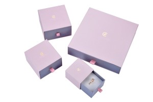 ZH01-002 drawer structure paper cardboard jewelry box covered by special paper