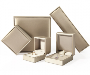 ZTB-071 wiredrawing effect PU plastic jewelry gift storage box