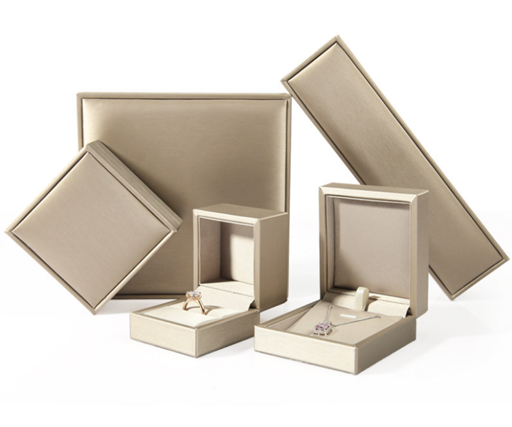 ZTB-071 wiredrawing effect PU plastic jewelry gift storage box