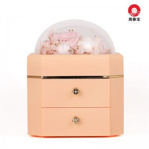 ZTB-127 Pink Color Octagonal Double Drawer Eter...