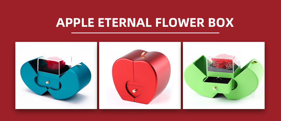 Apple shaped jewelry gift box for Christmas 