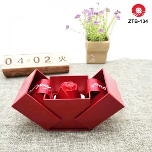 ZTB-134 New unique rose flower box in box jewlery storage box