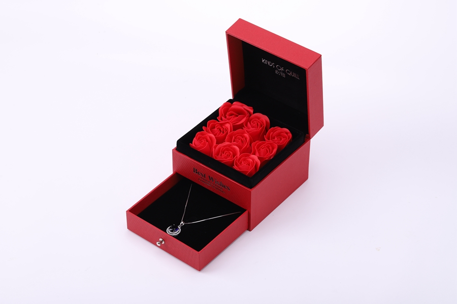 ZTB-055 Fancy jewelry display storage box  with flower for valentine’s day gift