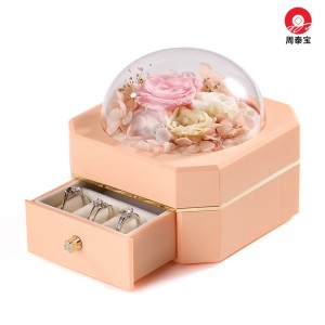 ZTB-127B  Pink color Octagonal Single Drawer Et...