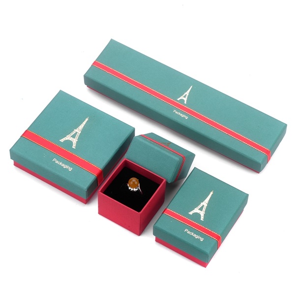 ZH05-005 High end  two pieces paper cardboard jewelry display box with ribbon